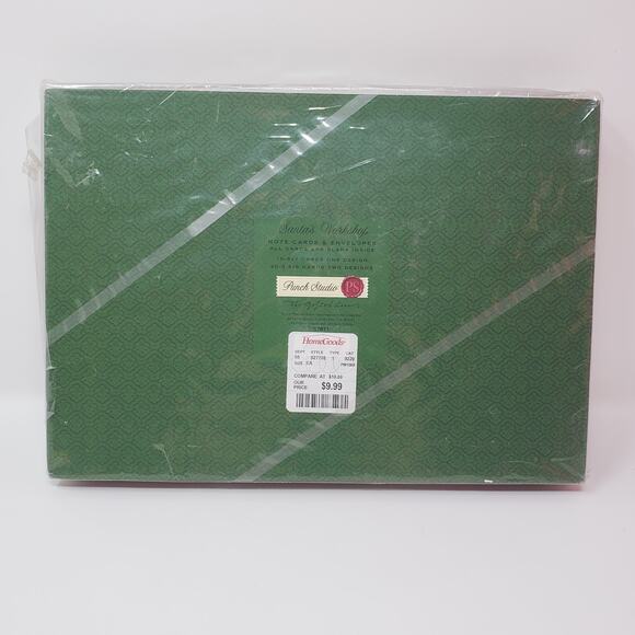 Santa's Workshop Christmas Notecard + Envelope Set - Multi-sized, Blank Interior - Picture 2 of 5